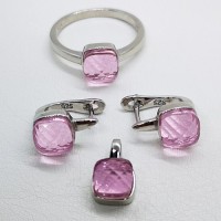 сребърен комплект сваровски