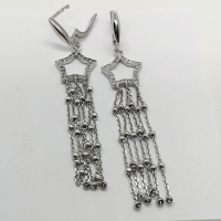 сребърни обеци - звезди