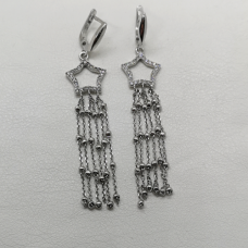 сребърни обеци - звезди