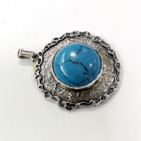 сребърна висулка  със тюркоаз