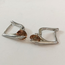 сребърни обеци със султанит