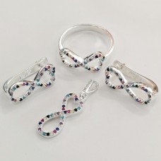 сребърен комплект - безкрайност