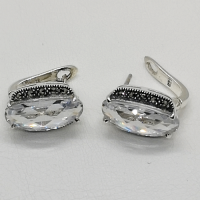  сребърни обеци с цирконий