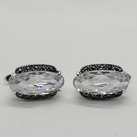  сребърни обеци с цирконий