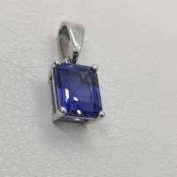 сребърна висулка с танзанит