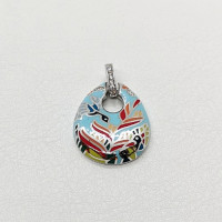 сребърна висулка с емайл