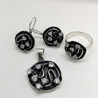 сребърен комплект - звездно небе