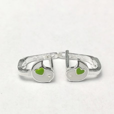 сребърни детски обеци 