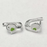 сребърни детски обеци 