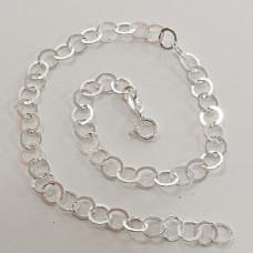 сребърна гривна за крак