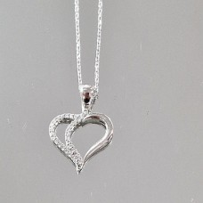 сребърна висулка - сърце