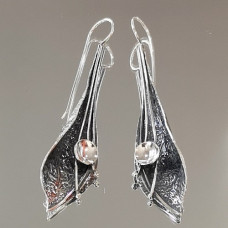 сребърни оксидирани обеци