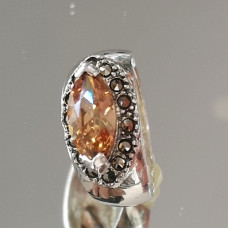 сребърен пръстен с цитрин