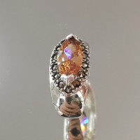 сребърен пръстен с цитрин