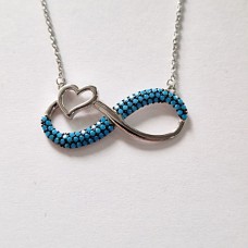 сребърно колие безкрайност