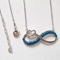 сребърно колие безкрайност