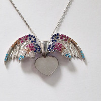 сребърно колие - сърце