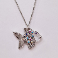 сребърно колие - Риба