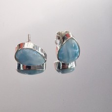 сребърни обеци  с ларимар