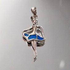 сребърна висулка - балерина