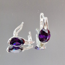 обеци с аметист