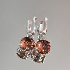 сребърни обеци  със султанит