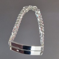 сребърна мъжка гривна с плочка