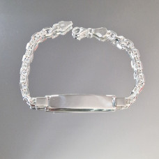 сребърна гривна с плочка