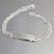 сребърна гривна с плочка