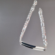 сребърна мъжка гривна с плочка