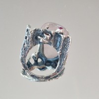 сребърен пръстен с  розов кварц