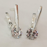 сребърни обеци със цирконий