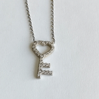 сребърно колие ключ