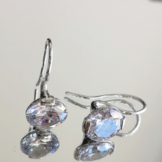 сребърни обеци с цирконий