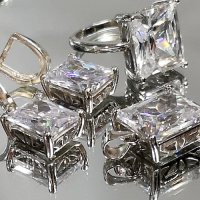 сребърен комплект с цирконий