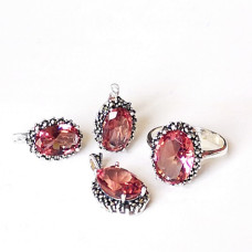 сребърен комплект със султанит