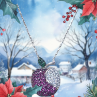 сребърна висулка - ябълка