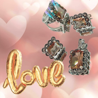 сребърен комплект със султанит