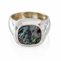 Сребърен пръстен - седеф