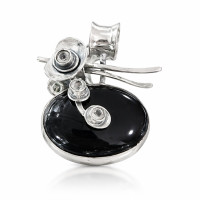 сребърна висулка с оникс