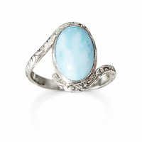 Сребърен пръстен - ларимар