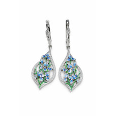 Сребърни обеци - Перуника 