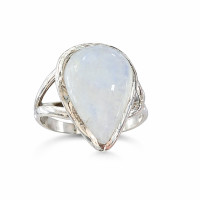 сребърен пръстен с лунен камък