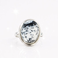 сребърен пръстен - дендритов ахат