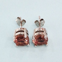 сребърни обеци със султанит