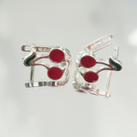 Детски обеци - черешки 