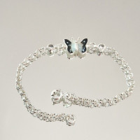 сребърна детска гривна - пеперуда