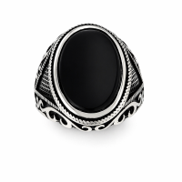 сребърен пръстен с оникс