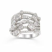 сребърен пръстен - паяжина