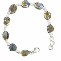 сребърна гривна - лабрадорит